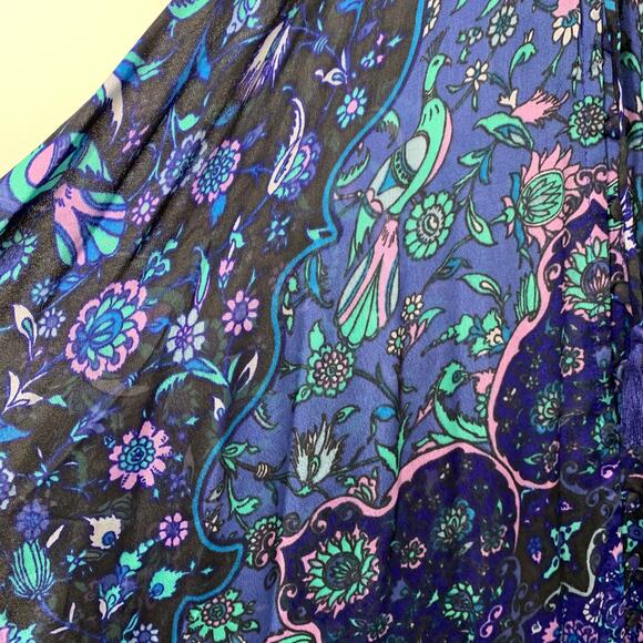 Spell Kiss The Sky Gown XS Bluejay Vintage Duster Lightweight Sheer Boho - Picture 7 of 15